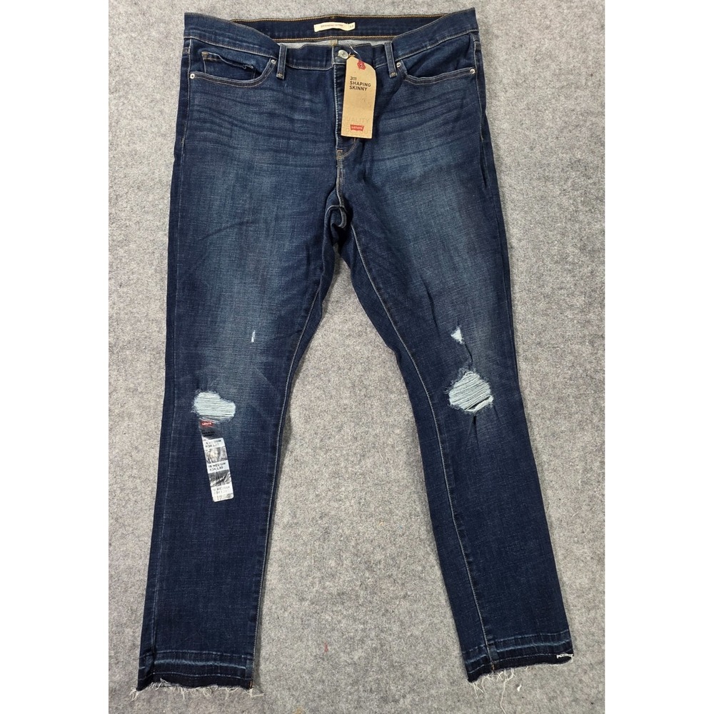 NWT Levi's Women's Jeans Size 18 Stretch Denim 311 Shaping Skinny Jeans Blue W34